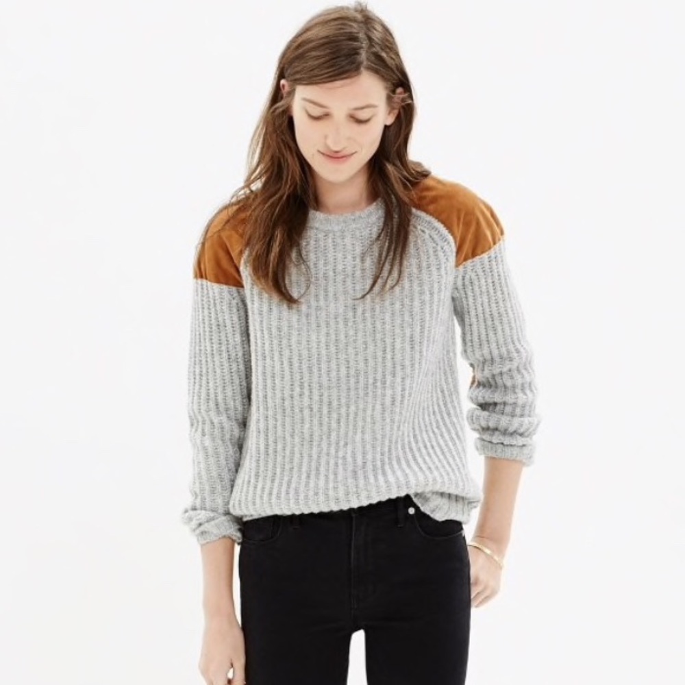 Madewell Uphill Pullover - alpaca / wool / leather
